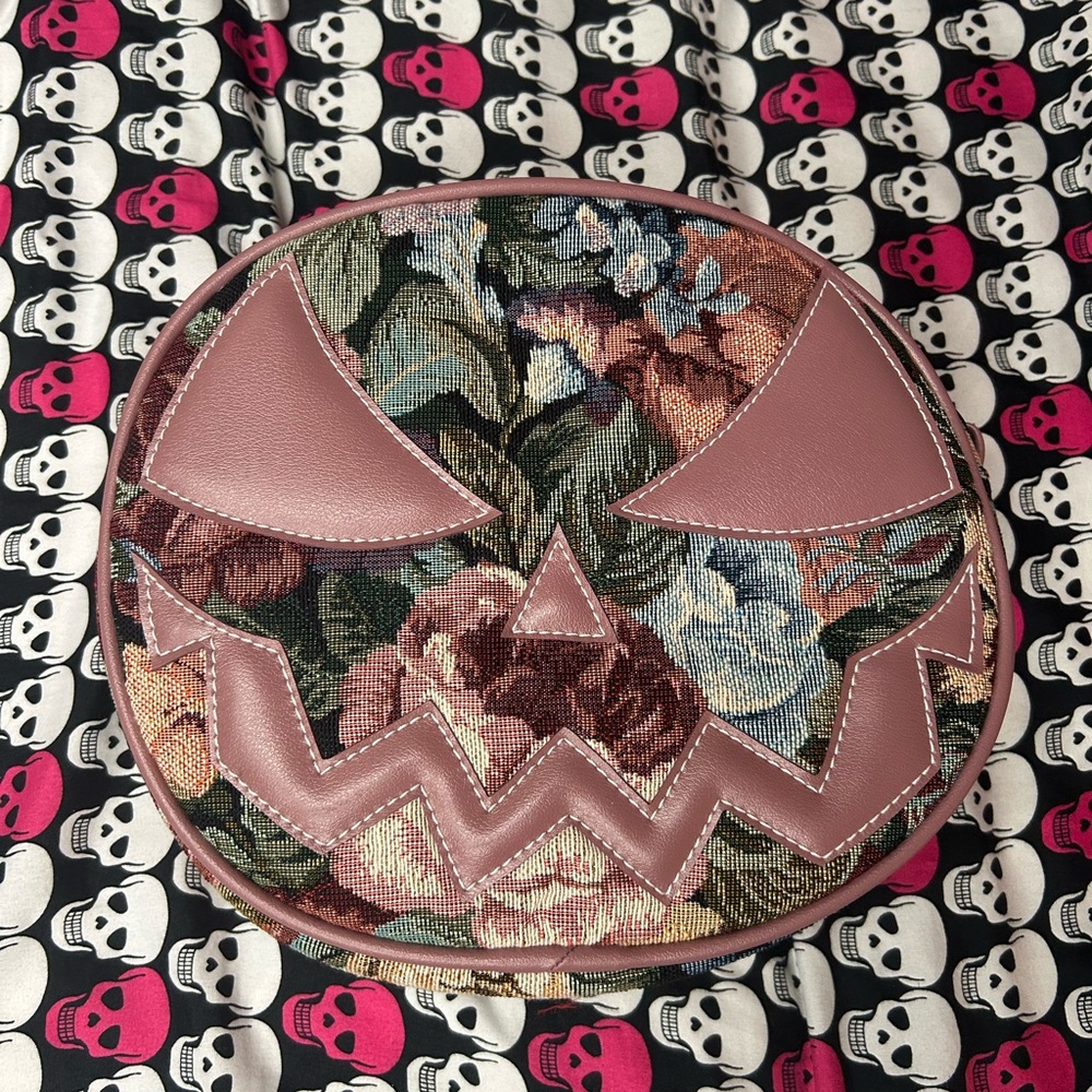 Love Pain and Stitches Floral Pink Crossbody Bag